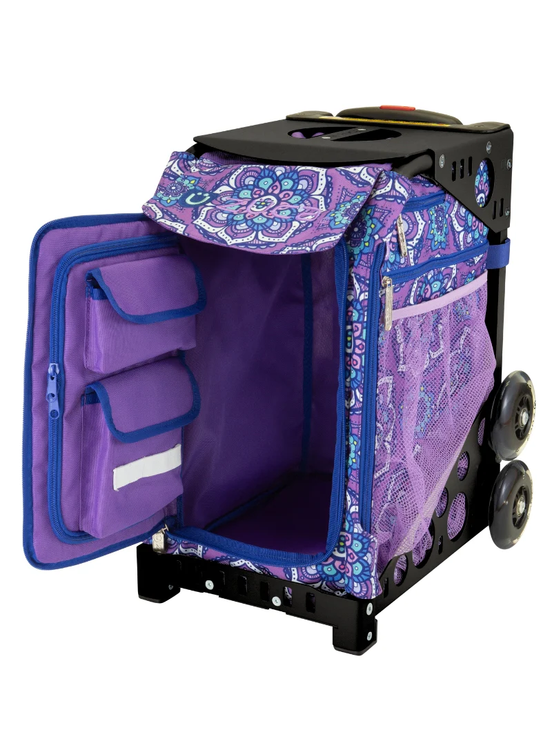 Mandala black frame open